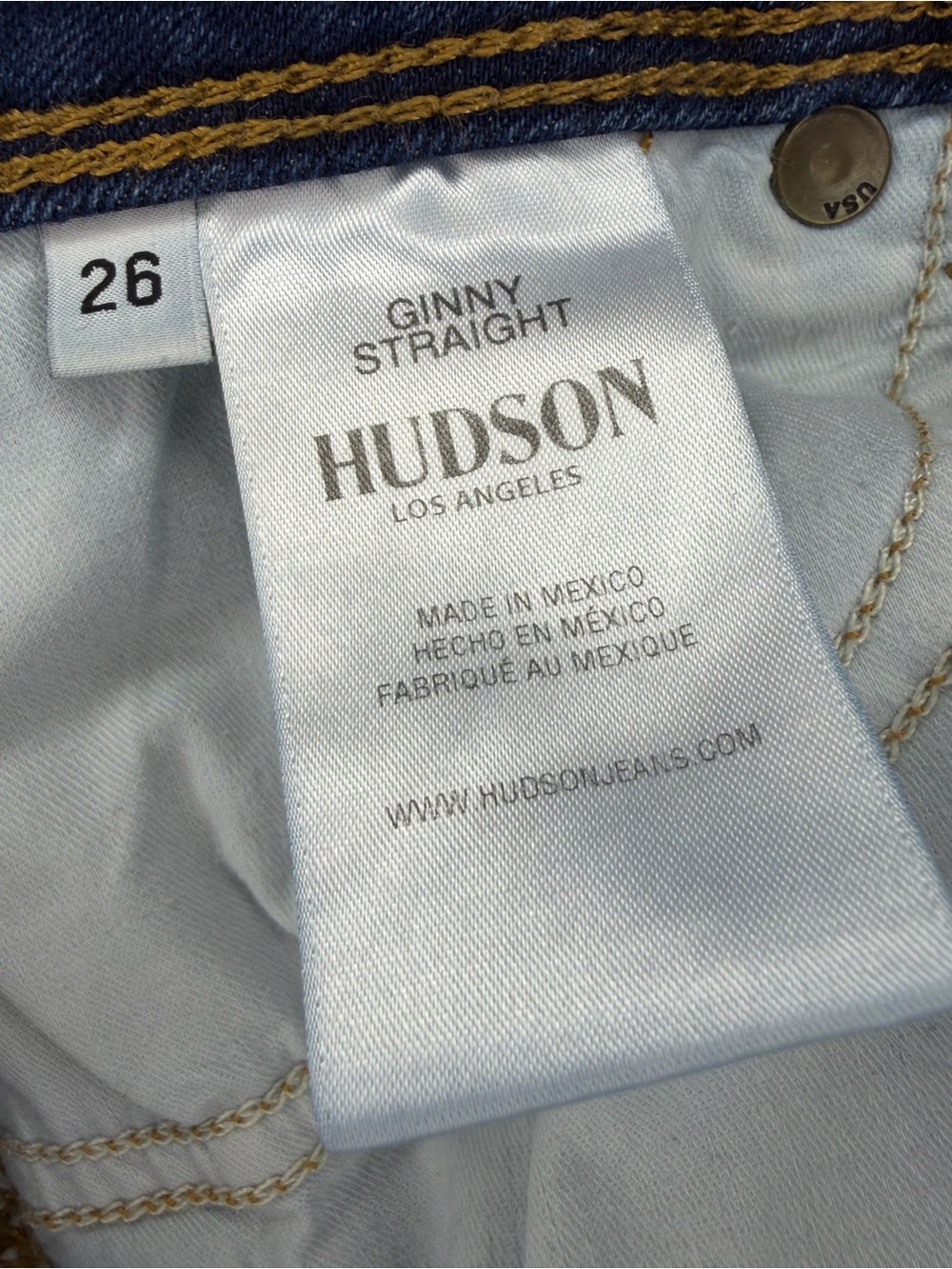 Hudson Jeans Women's Straight Leg Medium Blue Denim - Picture 3 of 3